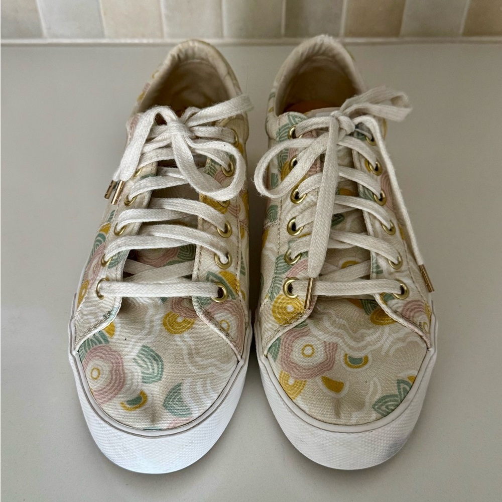 Keds Triple Kick Platform Sneakers Floral Abstract Print Size 7.5